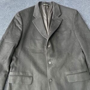 Larrimor's Blazer Mens 44R Black 100% Cashmere Loro Piana 3‎ Button Sport Coat